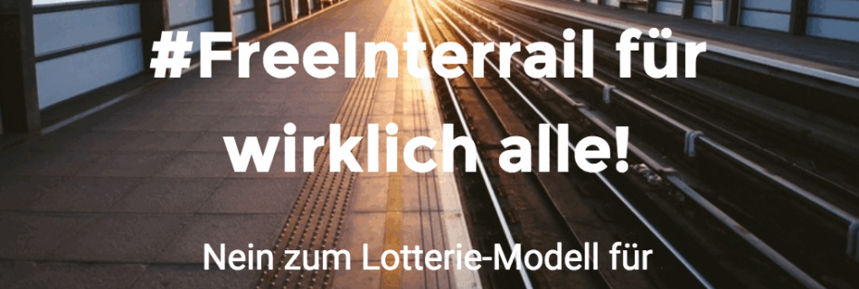 Wir fordern ein kostenloses Interrail-Ticket für alle 18. jährigen Europäer. FreeInterrail